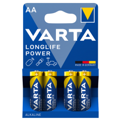 Varta Longlife Power AA LR6 1,5 V nagy teljesítményű alkáli elem 4 db