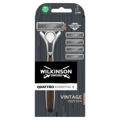 Wilkinson Sword Quattro Essential 4 Vintage Edition borotva 4 db cserélhető borotvabetéttel 
