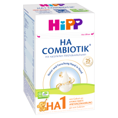 HiPP HA1 Combiotik tejalapú anyatejhelyettesítő tápszer fehérjehidrolizátumból újszülöttkortól 600 g