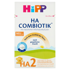 HiPP HA2 Combiotik tejalapú anyatej-kiegészítő tápszer hidrolizált fehérjével 6 hónapos kortól 600 g