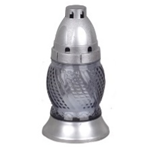 Ezüst üvegmécses - Ezüst kupakkal - 220CL2914