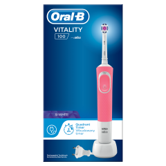 Oral-B Vitality 100 Elektromos Fogkefe, Rózsaszín, Braun Vezérléssel