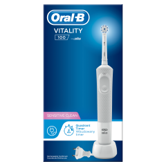 Oral-B Vitality 100 Elektromos Fogkefe, Fehér, Braun Vezérléssel