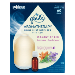 Glade Aromatherapy Cool Mist Diffuser Moment of Zen illóolaj párologtató készülék 17,4 ml