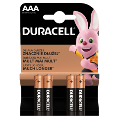 Duracell AAA LR03/MN2400 1,5 V alkáli elem 4 db