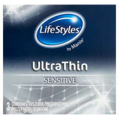 LifeStyles Ultra Thin Sensitive síkosított óvszer 3 db
