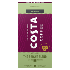 Costa Coffee Bright Blend Espresso őrölt-pörkölt kávé kapszulában 10 db 57 g