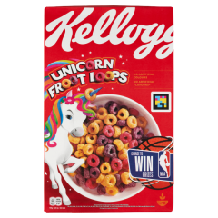 Kellogg's Unicorn Froot Loops gyümölcs ízesítésű gabonakarikák 375 g