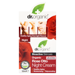 Dr. Organic Bioactive Skincare éjszakai arckrém BIO damaszkuszi rózsaolajjal 50 ml