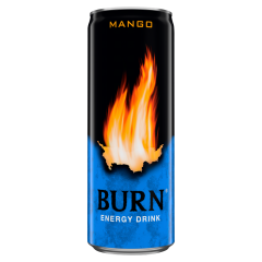 Burn szénsavas mangó ízű energiaital koffeinnel 250 ml