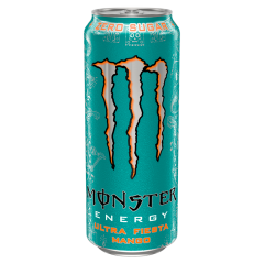 Monster Energy Ultra Fiesta Mango szénsavas mangó ízű ital koffeinnel és édesítőszerekkel 500 ml