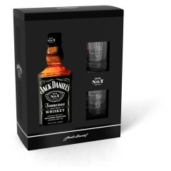 Jack Daniel's Tennessee whiskey 2 pohárral díszdobozban 40% 0,7 l
