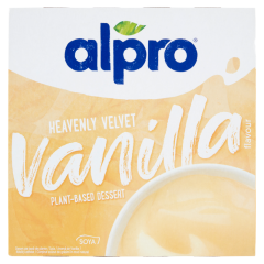Alpro Heavenly Velvet vanília ízű szójadesszert 4 x 125 g (500 g)