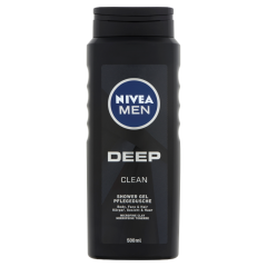NIVEA MEN Deep Clean tusfürdő tusoláshoz, arc- és hajmosáshoz 500 ml