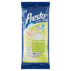 Presto toalett fertőtlenítő törlőkendő 48 db