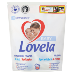 Lovela Baby mosókapszula fehér és színes ruhákhoz, babaruhákhoz és pelenkákhoz 36 mosás 781,2 g