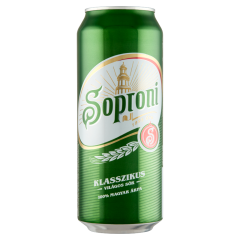 Soproni Klasszikus világos sör 4,5% 0,5 l doboz