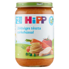 HiPP bio zöldséges tészta csirkehússal bébiétel 12 hónapos kortól 220 g