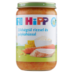HiPP BIO zöldségtál rizzsel és pulykahússal bébiétel 12 hónapos kortól 220 g