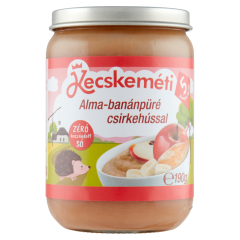 Kecskeméti alma-banánpüré csirkehússal bébiétel 5 hónapos kortól 190 g