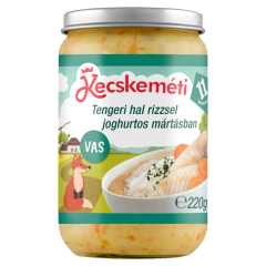 Kecskeméti rizs hallal joghurtos mártásban bébiétel 11 hónapos kortól 220 g