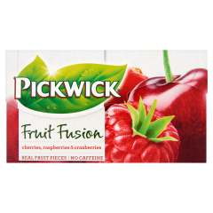 Pickwick Fruit Fusion meggy, málna, vörösáfonya ízű gyümölcs-, és gyógynövénytea 20 filter 40 g