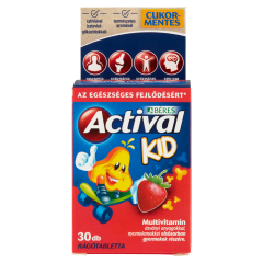 Béres Actival Kid eperízű rágótabletta étrend-kiegészítő multivitamin 30 x 1 g (30 g)