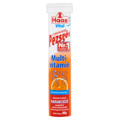 Haas Vital Multivitamin narancsízű étrend-kiegészítő pezsgőtabletta 80 g