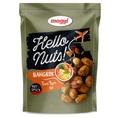 Mogyi Hello Nuts! Bangkok tom yum ízű, csicseriborsós tésztabundában pörkölt földimogyoró 100 g