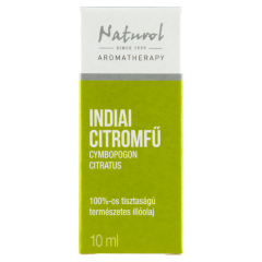 Naturol Aromatherapy 100%-os tisztaságú természetes indiai citromfű illóolaj 10 ml