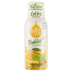 FruttaMax Bubble¹² citrom-lime gyümölcsszörp cukorral és édesítőszerekkel 500 ml