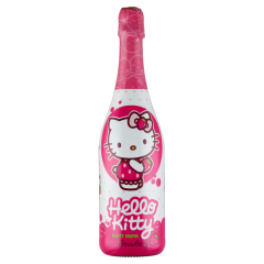 Hello Kitty Party Drink eper ízű szénsavas üdítőital, cukorral és édesítőszerrel 750 ml