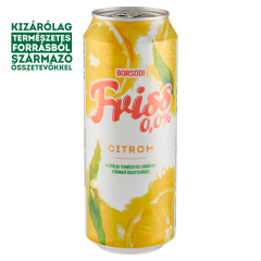 Borsodi Friss 0,0% citromos ital és alkoholmentes világos sör keveréke 0,5 l