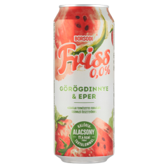 Borsodi Friss görögdinnye-eper gyümölcsital és alkoholmentes világos sör keveréke 0,5 l