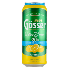 Gösser Natur Zitrone citromos alkoholmentes sörital 0% 0,5 l doboz