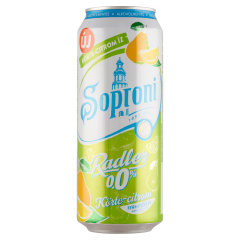 Soproni Radler körte-citrom ízű alkoholmentes sörital 500 ml