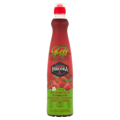 Piroska Fitt Light szamóca ízű gyümölcsszörp édesítőszerekkel, feketerépalével színezve 0,7 l