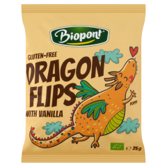 Biopont Dragon Flips Bio gluténmentes kukorica snack valódi vaníliával 25 g