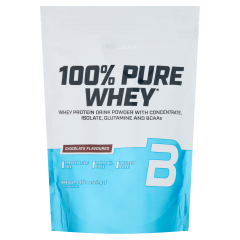 BioTechUSA 100% Pure Whey csokoládé ízű fehérje italpor cukrokkal és édesítőszerekkel 454 g