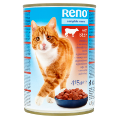 Reno Konzerv teljes értékű állateledel felnőtt macskák számára marhával 415 g