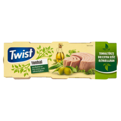Twist tonhaltörzs BIO extra szűz olívaolajban 3 x 80 g