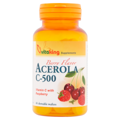 Vitaking rágótabletta 40db C-500mg acerola