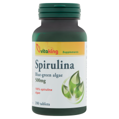 Vitaking Spirulina alga étrend-kiegészítő tabletta 200 db 100 g