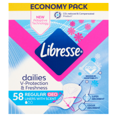 Libresse Dailies Fresh Regular Deo illatosított tisztasági betét 58 db