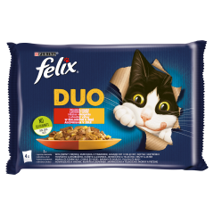 Felix Sensations Duo Házias Válogatás aszpikban nedves macskaeledel 4 x 85 g (340 g)