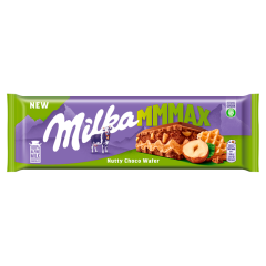 Milka Mmmax tejcsokoládé ostyával, mogyorós krémtöltelékkel és mogyoródarabokkal 270 g