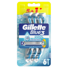 Gillette Blue3 Cool Eldobható Férfi Borotva, 5+1 Darab