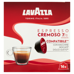 Lavazza Espresso Cremoso őrölt pörkölt kávé kapszulákban 16 x 8 g (128 g)