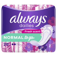 Always Dailies Normal To Go Fresh Tisztasági Betét, 20 db