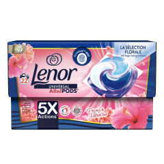 Lenor All-in-1 PODS® Mosókapszula Mosott ruha Mosószer 22 Mosáshoz, Bazsarózsa És Hibiszkusz